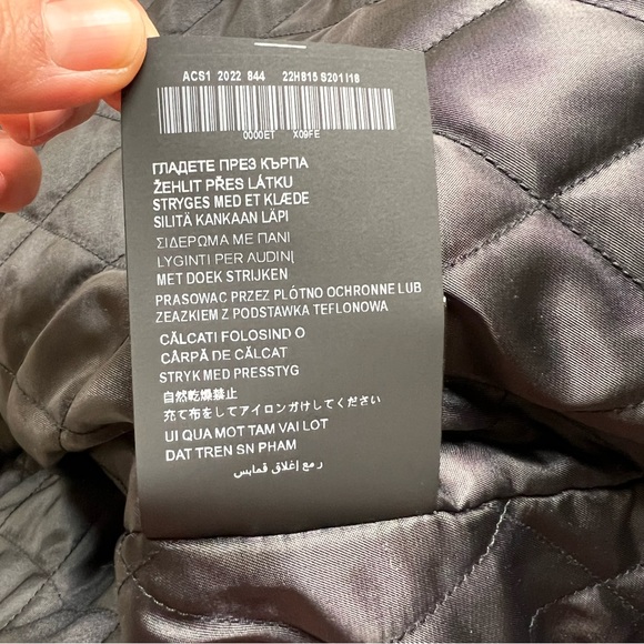 Cropped fleece recycled sweatshirt jacket black size small - Picture 10 of 16